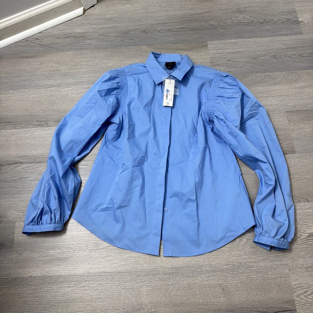 Worthington Women’s Size Small Blouse Button-down Collar Light Blue